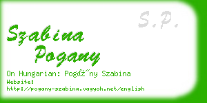 szabina pogany business card